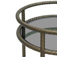 Macallan Bar Trolley - Antique Brass - Glass and Metal