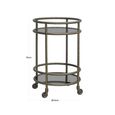 Macallan Bar Trolley - Antique Brass - Glass and Metal