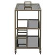 Ruinart Bar Trolley - Antique Brass - Glass and Metal