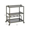 Ruinart Bar Trolley - Antique Brass - Glass and Metal