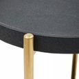 Cardoba Bar Trolley - Round - Black Faux Shagreen