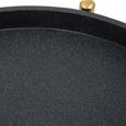 Cardoba Bar Trolley - Round - Black Faux Shagreen