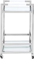 Vogue Butler Trolley - Glass and Chrome