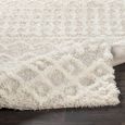 Urban Runner - Shaggy Geometric Plush Pile - Cream - 80cm x 220cm