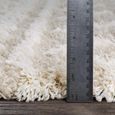 Urban Runner - Shaggy Geometric Plush Pile - Cream - 80cm x 220cm