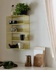 Kikori Wall Shelf - Yellow - Metal Wire