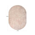 Millav Carpet - Oval - Beige - Fabric - 220cm x 320cm