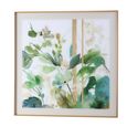 Floral Print Wall Art Green and Glistening Gold thumbnail 2