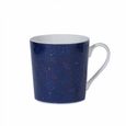 Set of 4 Midnight Ceramic 6 Mugs Blue and Red Decor thumbnail 5