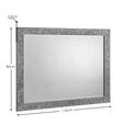 Staccato Wall Mirror - Rectangular - Silver