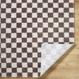 Fossay Rug - Machine Washable Modern Shaggy - FSG2328 - Ivory & Dark Brown - Sizes Available