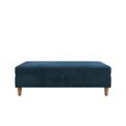 Hartford Ottoman Bench - Storage - Blue Chenille Fabric - 2196669UK