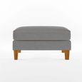 Novogratz Bowen Ottoman - Grey Chenille Fabric - DA036OTUK