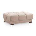 Clearance - Azzuro Footstool - Mocha Velvet Fabric - FSS17295