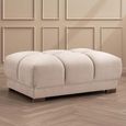 Clearance - Azzuro Footstool - Mocha Velvet Fabric - FSS17295