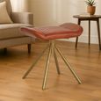 Buffalo Footstool - Swivel - Tan - Leather