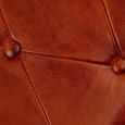 Buffalo Folding Stool - Tan - Leather with Metal