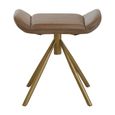 Buffalo Footstool - Swivel - Grey - Leather