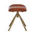 Buffalo Footstool - Swivel - Tan - Leather