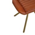Buffalo Footstool - Swivel - Tan - Leather