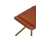Buffalo Footstool - Swivel - Tan - Leather