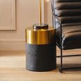 Cardoba Stool - Round - Black Faux Shagreen