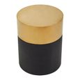 Cardoba Stool - Round - Black Faux Shagreen