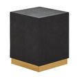 Cardoba Stool - Square - Black Faux Shagreen