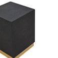 Cardoba Stool - Square - Black Faux Shagreen