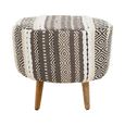 Cefena Footstool - Grey Fabric - Round
