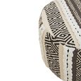 Cefena Footstool - Grey Fabric - Round