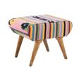 Cefena Footstool - Multicolour Fabric