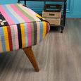 Cefena Footstool - Multicolour Fabric