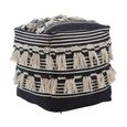 Cefena Pouffe - Square - Black Fabric