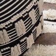 Cefena Pouffe - Square - Black Fabric