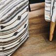 Cefena Pouffe - Square - Black and White Fabric