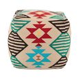 Cefena Pouffe - Square - Cream Fabric