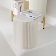 Stool - Set of 2 - Round - Off White - Foldable Paper