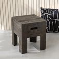 Will Stool - Set of 2 - Square - Black - Pine Wood