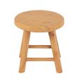 Stool - Set of 4 - Round  - Natural - Cane and Fir Wood