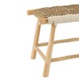 Waverly Stool - Natural and White - Seagrass and Teak Wood