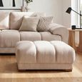 Azzuro Footstool - Mocha Velvet Fabric