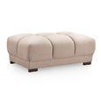 Azzuro Footstool - Mocha Velvet Fabric