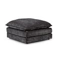 Solaya Footstool - Square - Black Fabric