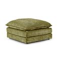 Solaya Footstool - Square - Green Fabric