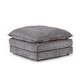 Solaya Footstool - Square - Grey Fabric