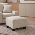 Nebraska Footstool - Beige Fabric