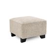 Nebraska Footstool - Beige Fabric