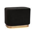 Hartford Pouffe - Black Velvet Fabric
