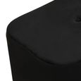 Hartford Pouffe - Black Velvet Fabric